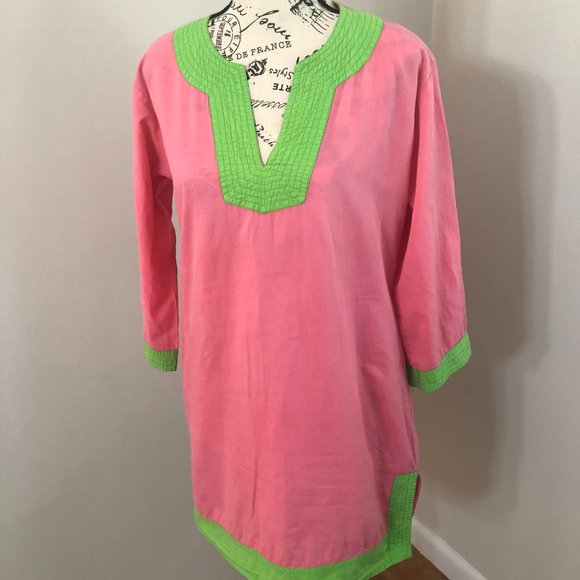 Pink Beach Pool Cover Up Size S Pre-Owned. - Picture 5 of 16